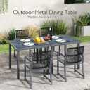 Outdoor Anti-Corrosion Dining Table,Dark Gray 1 Pc