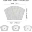 SHACOS Wedge Placemats Set of 8 Woven Vinyl Placemats for Small Round Table Place Mats Wipe Clean Non Slip Table Mats, Gray White