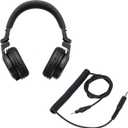 Headphones Replacement Audio Cable, Extendable Spring Cable with 3.5mm Stereo Plug & 6.3mm Adapter for Pioneer DJ HDJ CUE1 HDJ CUE1BT HDJ X5 HDJ X7 HDJ S7 Headphones