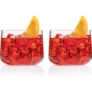 HISTORY COMPANY The Perfect Negroni Original 11-Ounce Italian Cocktail Glass, 2-Piece Set (Gift Box Collection)