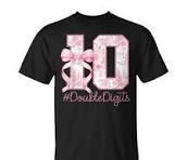 10th Birthday Girl Pink Coquette Bow 10 Year Old Aesthetic TShirt, XL