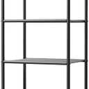 Sakugi 6-Tier Metal Storage Shelves - Slim Shelf Organizer with Reinforced Side Bars, Spacious Storage for Kitchen, Bathroom, and Laundry Room Organization, 18.2" x 12.5" x 70.1", Black