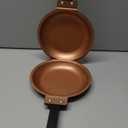 ZJchao Double Side Flip Folding Frying Pan (Golden)