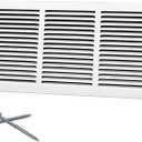 Howeall 18"W x 8"H [Duct Opening Size] Steel Return Air Grille, Air Return Vent Cover for Ceiling and Sidewall - HVAC Air Vent Covers - [Outer Dimensions: 19.75"W x 9.75"H]