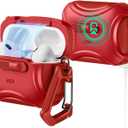 ESR for AirPods Pro 2 Case (2023/2022/2019, 2nd/1st Gen), Compatible with AirPods Pro 2nd Generation (USB-C/Lightning Cable), Effortless MagSafe, Drop-Proof Lock, Easy Open, Cyber Series,Dark Red