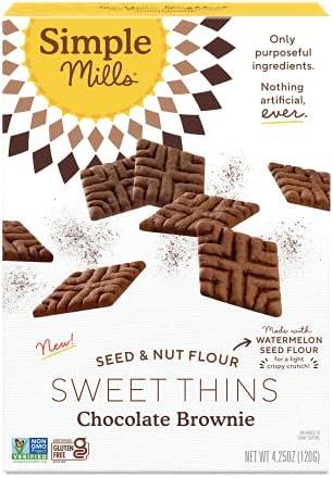 Simple Mills, Chocolate Brownie Cookies Thins, Best Before: 11/29/2025