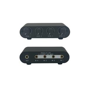 4 Way Audio mixer Stereo line levels control Box mini passive mixer (X41)