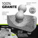 Umien Granite Mortar and Pestle Set - 100% Granite - 3.5-Cups - 8-Inch  Avocado Tool Included  Natural Stone Molcajete for Spices, Pestos, & Guacamole (Grey) - Stone Grinder - Guacamole