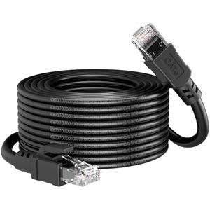VOIETOLT Cat 6 Outdoor Ethernet Cable 9 ft, 24AWG 10Gbps High Speed Cat6 Ethernet Cable Cord Waterproof Direct Burial LLDPE UV Jacket