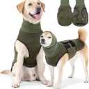 Dog Anxiety Vest Hoodie,Dog Thunder Jacket for Thunderstorm,Travel and Vet Visits,Green XL