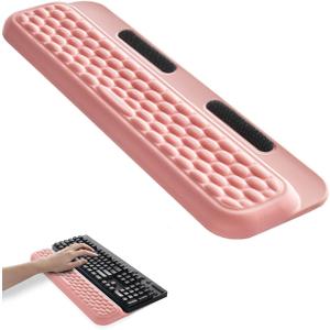 Vaydeer Wrist Rest with Stickers, Full 100% Mechanical Keyboard Rest Support Pad, Desk Ergonomic Cushion for Computer Typing Office Work Home Gaming, Soft Memory Foam Arm Palm Hand Pain Relief-Pink, Large