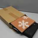 Drydiet 2 Pcs Stay Spooky Halloween Coir Doormats Welcome Outdoor Door Mats Layered Buffalo Plaid Front Door Rugs Non Slip Floor Mats for Halloween Porch Entryway Indoor Outdoor Decor (Black and White)