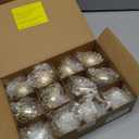 12 Pcs Gold Glass Christmas Ball Ornaments Set, Assorted Hanging Baubles for Christmas Tree, Vintage Blown Gold Decorations for Winter Holiday Xmas Tree Decor