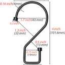 ANIASOM 12Pcs S Hooks Hanging 4 inch Heavy Duty Large S Hooks, Reversible Black Metal S Shaped Hooks, Utility Hooks, Heavy Duty Hanging Hooks for Kitchen, Bathroom, Garden, Indoor, Outdoor