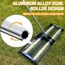 Updated Lawn Leveling Rake 40"x10", Yard Leveling Rake with Aluminum Roller