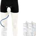 Condom Catheters for Elderly Men Age 80 - Wearable Urinal Underwear with Silicone External Catheter, 2 Reusable Bags, Easy On/Off Design for Incontinence, Senior Care, and Long Drives (Large)