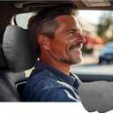 Car Neck Pillow for headrests, Superfiber Suede Support Head Pillows,Plant-Based Polyester,11.8x7.5 refillable&Multiple&Adjustable Drive Vehicle Cushion Seats(Grey, car Neck Pillow 2pcs)