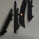 Dynamic White LED Side Marker Lights for Dodge Charger 2015 2016 2017 2018 2019 2020 2021 2022 2023 2024, Smoked Lens Front Rear Charger Bumper Reflector Lamp, 4PCS