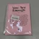 You Are Enough Pink Hardcover 160 Pages Blank Spiral Notebook, Encouragement Gifts For Employee Staff, Mental Health Gifts for Daughter Sister Aunt Bestie, Thank You Gifts for Women Colleague