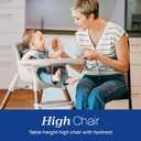 Chicco Zest LE 4-in-1 Folding High Chair, Feeding Chair, Toddler Chair and Youth Stool, Multi-Use Easy Clean High Chair, Chai/Beige