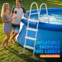 Above Ground Pool Ladder, 48'' Pool Ladder, Swimming Pool Frame Ladder, 4-Steps, Suitable for Pools up to 48 inches deep Above Ground, Anti-Slip Feet &Wide Steps