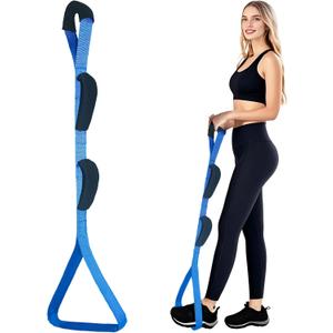 Leg Lifter for After Hip Replacement & Knee Surgery Recovery - Rigid Leg Lifter with Large Foot Loop, Elderly Mobility Aid, Post-Surgery Assist Device, After Surgery Must Haves. (Blue)