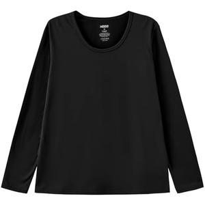 HODOSPORTS Boys Thermal Underwear Set Kids Winter Base Layer Fleece Lined Compression Shirt Pant (Large, Black)