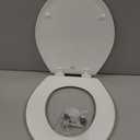 BEMIS 500EC 390 Toilet Seat with Easy Clean & Change Hinges, 1 Pack Round, Cotton White