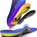 Arch Support Plantar Fasciitis Insoles: Fit Geno Orthotics Inserts for High Arch Pain Relief  Heavy Duty Shoe Inserts for Women & Men 220lbs+  for Work Boots & Sneakers (Women's 12-13 / Men's 10-11) (Blue)