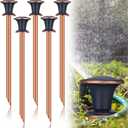 Tandefio 5 Pcs Garden Hose Guide Stake 17 Inch Heavy Duty Decorative Metal Water Hose Guide Stake for Garden, Lawn, Plants and Flower Beds