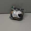 Merry Christmas Round Fitted Tablecloth with Elastic Edge,Water-Resistant Wipeable Black Gold White Xmas Winter Snowflake Table Cover for 40-44" Stretch Table Cloth for Dinner Indoor Outdoor Party