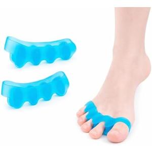 KTSAY Toe Separators for Women,Toe Spacers for Bunion Relief, Hammer Toe, Plantar Fasciitis & Pedicures,Includes Metatarsal Pad （blue）