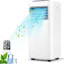 SIMOE Portable Air Conditioner for Room, 8000BTU 3-IN-1 Portable AC Unit Cooling up to 350 sq.ft, w/Remote Control, 24H Timer & Window Kit, AC Built-in Cooling, Dehumidifier & Sleep Modes White