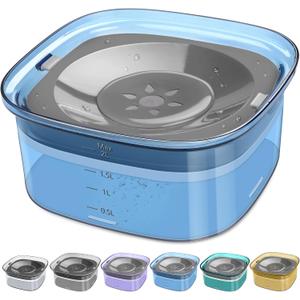 UPSKY 70oz Dog Water Bowl 2L No Spill Dog Bowls Large Capacity Spill Proof Slow Water Feeder, No Splash Dog Bowl Pet Water Dispenser Vehicle Carried Travel Slow Drinking Bowls for Messy Drinkers, Cats