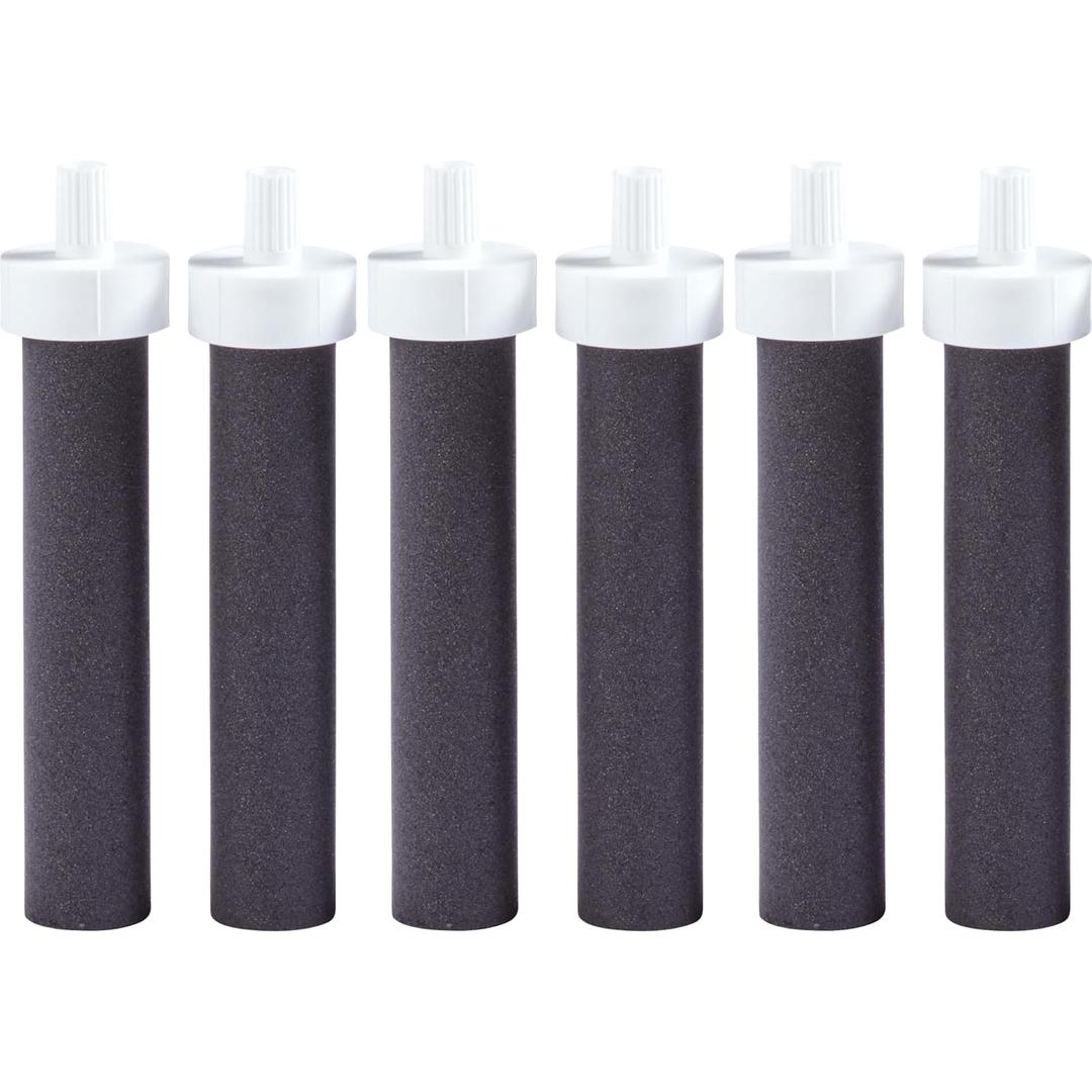 Brita Water Bottle Replacement Filters, BPA-Free, Replaces 1,800 Plastic Water Bottles a Year, Lasts Two Months or 40 Gallons, Includes 6 Filters
