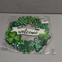 Wooden St. Patrick's Day Decoration Shamrock Door Wreath for Front Door Sign Wall Signs Shamrock Clover Spring Decoration, Irish Sign Welcome Hanging for Home Decor Party Outdoor Indoor Supply