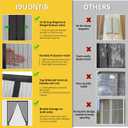 Magnetic Screen Door -Fit for Door Size:32x80 Inch, Hands Free Mesh Partition, Heavy Duty Screen Door Mesh Curtain Keeps Bugs Out, Frame Hook & Loop, Pet and Kid Friendly, Itself Size 34x82