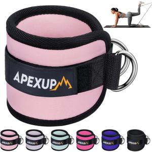 APEXUP Ankle Strap for Cable Machine, Ankle Resistance Bands, Cable Kick Back Straps for Gym, Glute Workouts, Leg Extensions, Adjustable Straps with Neoprene Padding (Pastel Pink) APEXUP Ankle Strap for Cable Machine, Ankle Resistance Bands, Cable Kick Back Straps for Gym, Glute Workouts, Leg Extensions, Adjustable Straps with Neoprene Padding (Pastel Pink)