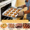 E-far Air Fryer Basket for Oven, Large 16 x 12 Stainless Steel Air Fryer Pan and Crisper Tray, Air Fryer Rack with Baking Pan for Crisper Foods Frying Healthy Cooking, Dishwasher Safe