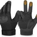 KUMGIM Tactical Gloves for Men, Motorcycle Military Combat Gloves Black Airsoft Gloves Touchscreen for Airsoft Outdoor Hunting Shooting Paintball Work Motorcycling Climbing, L