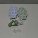 Baby Breastmilk Popsicle Molds & Fruit Feeder Pacifier, Silicone Baby Food Freezer Tray Storage Containers for Infant Teething Self Feeding (Green)