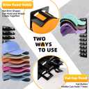 Hat Rack Organizer Holder for Baseball Caps. 2 Packs Hat Brim Bender & Door Wall Mount Hat Hanger, Adhesive and Screws Hat Storage Hold Up to 20 Hats For Closet and Bedroom (2 Pack Black)