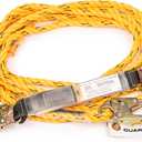 Guardian 01320 50 ft Vertical Lifeline Assembly (VLA) with Adjustable Rope Grab and Shock Absorber | OSHA Compliant