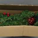Brightown 9FT Christmas Garland with Lights, Battery Operated Prelit Garland with Pinecones, Berries, Bows, Ornaments, 100 LED White Lights, 8 Modes, Timer, for Mantle, Stairs, Fireplace, Door, Fence