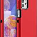 AICase for Galaxy A23 Case(6.6") Case,Heavy Duty Rugged Phone Cover,Durable Military Grade Protection Shockproof/Drop Proof/Dust-Proof Protective for Samsung Galaxy A23 5G 2022 Red
