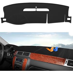 Car Dashboard Cover Dash Cover Mat Pad Accessories Fit for Chevy Chevrolet Silverado 1500 LT/WT 2007-2013 2500 HD / 3500 2007-2013 (for Chevrolet)