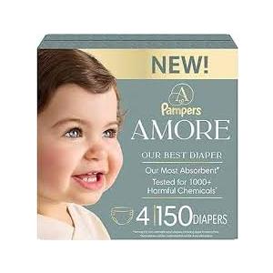 Pampers AMORE, Size 4, Our Best Diaper, 1 Pack (Count of 150) 3PCS