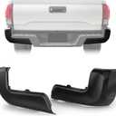 ECOTRIC Rear Bumper End Cap Compatible With 2016-2023 Toyota Tacoma W/O Sensor Hole Replace for TO1105133, TO1104133; 52156-04010, 52155-04010 Corner Cover Driver and Passenger Side, Black