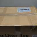 Stainless Steel Cat Litter Box, Large Top Entry Litter Box for Big Cats, Enclosed Kitty Litter Pan with Lid, Metal Cat Box Never Absorbs Odors, Easily Cleaning, Include Scoop (7 - White (Pack of 1)