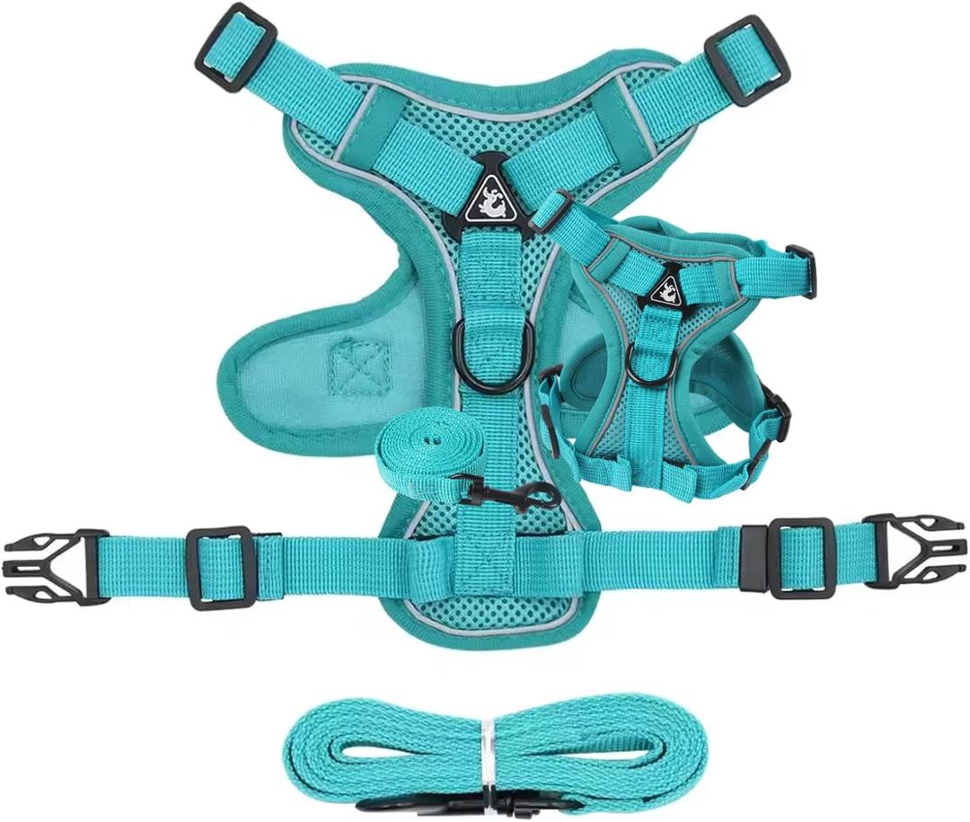 Cat Harness and Leash Set, Adjustable Soft Kittens Vest with Reflective Strip, Comfortable Outdoor Vest for Cats Walking Escape Proof